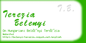 terezia belenyi business card